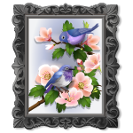 Картина "Птицы на цветущих ветках"
