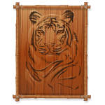Картина "Тигрище" (резьба по дереву)