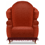 Кресло с красной бахромой 