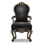 Черный бархатный стул