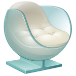 Современный стеклянный стул